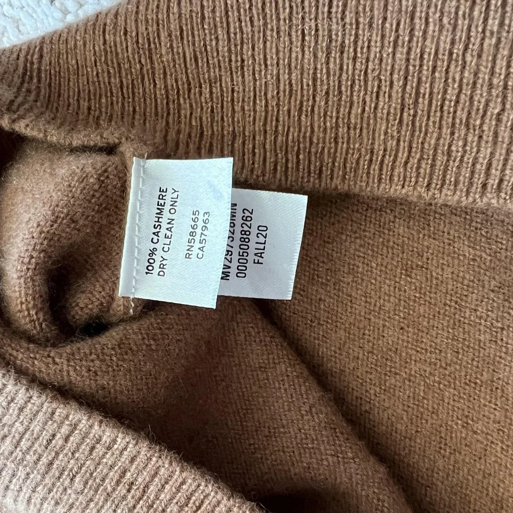 Nordstrom Men's Shop Cashmere Sweater Mens 3XL Brown Crewneck Knit Pullover